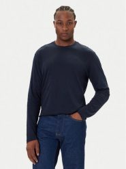Calvin Klein Longsleeve LV04LD227G Granatowy Regular Fit. Niebieskie bluzki z długim rękawem męskie Calvin Klein, m, bez wzorów, z bawełny, bez kołnierzyka. Za 239.99 zł.
