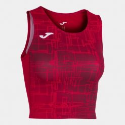 Tank top do biegania damski Joma Elite VIII. Czerwone t-shirty damskie Joma, l, bez wzorów, sportowe, bez kołnierzyka. Za 68.35 zł.