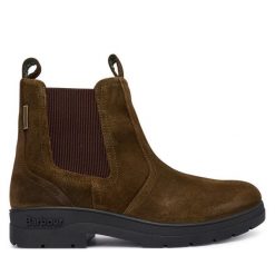 Sztyblety Barbour. Brązowe botki męskie Barbour, bez wzorów, bez zapięcia. Za 819.99 zł.