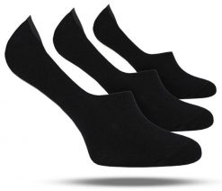 Zestaw Trzech Par Bawełnianych Stopek - Chattier - Czarne. Czarne skarpety męskie Chattier, bez wzorów, z bawełny. Za 54.00 zł.