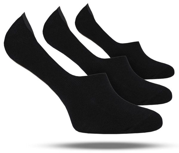 Zestaw Trzech Par Bawełnianych Stopek - Chattier - Czarne. Czarne skarpety męskie Chattier, bez wzorów, z bawełny. Za 54.00 zł.