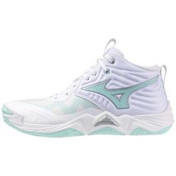 Buty Do Siatki Mizuno Wave Momentum Elite Mid W Damskie. Niebieskie obuwie sportowe damskie Mizuno, bez wzorów, do siatkówki, mizuno wave. W wyprzedaży za 641.85 zł.