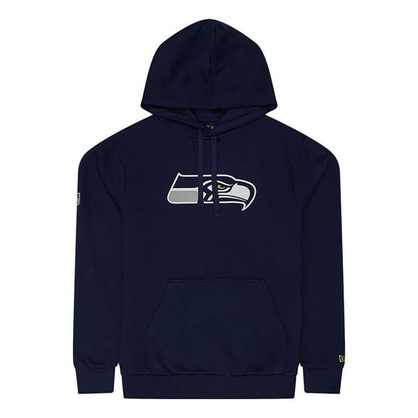Bluza z kapturem Seahawks NFL. Niebieskie bluzy męskie New Era, m, bez wzorów, z bawełny, z kapturem. Za 190.30 zł.