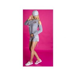 Szara Bluza z naszywką „Perfection”. Szare bluzy damskie Łap nas, na wiosnę, l, z aplikacjami, z bawełny, bez kaptura. Za 159.00 zł.
