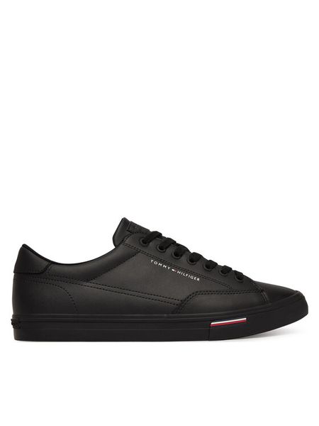Tommy Hilfiger Tenisówki Vulc Core Rwb Long Lace Lth FM0FM05814 Czarny. Czarne trampki męskie Tommy Hilfiger, bez wzorów, ze skóry, bez zapięcia. Za 289.99 zł.