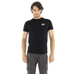 Koszulka oddychający oddychający z bawełna na trening. Czarne buty sportowe męskie LEONE 1947 APPAREL, bez wzorów, z bawełny, bez kołnierzyka, bez ramiączek, na fitness i siłownię. Za 58.94 zł.