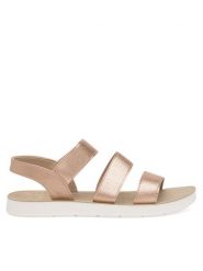 Nelli Blu Sandały P1119007K Złoty. Żółte sandały dziewczęce Nelli Blu, z materiału, bez zapięcia. Za 49.99 zł.