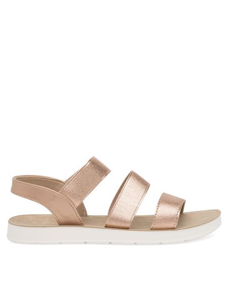 Nelli Blu Sandały P1119007K Złoty. Żółte sandały dziewczęce Nelli Blu, z materiału, bez zapięcia. Za 49.99 zł.