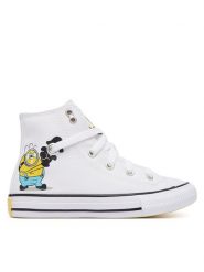 Converse Trampki Converse x Minions Chuck Taylor All Star A21405C Biały. Białe trampki i tenisówki dziewczęce Converse, bez wzorów, z materiału, bez zapięcia. Za 279.99 zł.