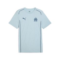 Męska koszulka Casuals Olympique Marsylia PUMA Turquoise Surf Ocean Tropic Blue. Niebieskie koszulki sportowe męskie Puma, m, bez wzorów, bez kołnierzyka, bez ramiączek, do piłki nożnej. W wyprzedaży za 169.35 zł.