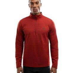 Męska bluza treningowa z suwakiem pod szyją Fitness Siroko Torch. Czerwone bluzy męskie SIROKO, m, bez wzorów, z materiału, bez kaptura. W wyprzedaży za 127.00 zł.