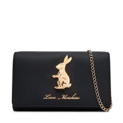 Torebka LOVE MOSCHINO. Czarne kopertówki damskie Love Moschino, bez wzorów, bez dodatków. Za 729.99 zł.