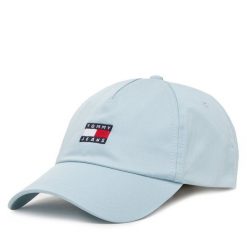 Czapka z daszkiem Tommy Jeans. Czapki i kapelusze męskie Tommy Jeans, bez wzorów, z jeansu. Za 99.99 zł.