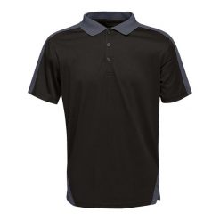 Koszulka Polo Męska Kontrastowa Coolweave. Czarne koszulki polo męskie Regatta, m, bez wzorów, z materiału, klasyczne, bez ramiączek. Za 68.99 zł.