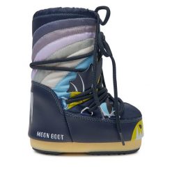 Śniegowce Moon Boot. Niebieskie śniegowce dziewczęce Moon Boot, bez zapięcia. Za 669.99 zł.