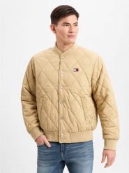 Tommy Jeans Pikowana kurtka Mężczyźni beżowy, M. Brązowe kurtki męskie Tommy Jeans, m, bez wzorów, z jeansu, eleganckie, bez kaptura. Za 999.95 zł.