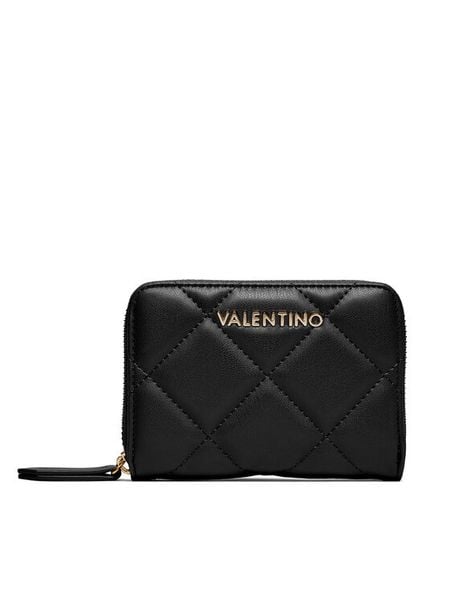 Valentino Portfel Ocarina VPS3KK137R Czarny. Czarne portfele damskie Valentino, bez wzorów, ze skóry. Za 159.99 zł.