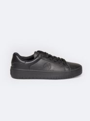 Sneakersy damskie ze skóry ekologicznej czarne NN274576 906. Czarne obuwie sportowe damskie Big Star, bez wzorów, ze skóry ekologicznej. Za 159.99 zł.