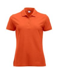 Clique Polo Manhattan Women w kolorze blood orange – żakardowe paski i. Brązowe paski damskie CLIQUE, bez wzorów, z bawełny. Za 120.54 zł.