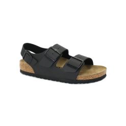 Buty do chodzenia męskie Birkenstock 034793. Czarne klapki męskie Birkenstock, z materiału, bez zapięcia. Za 686.00 zł.