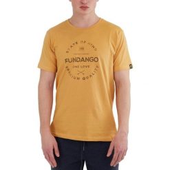 T-shirt męski Fundango Basic - T Logo-4 krótki rękaw. Żółte koszulki sportowe męskie Fundango, m, bez wzorów, z bawełny, bez kołnierzyka, bez ramiączek, trekkingowe. Za 99.00 zł.