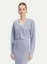 Guess Kardigan W5GR08 Z3MN2 Niebieski Regular Fit. Niebieskie kardigany damskie Guess, xs, z aplikacjami, z syntetyku. Za 319.99 zł.
