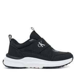 Sneakersy Calvin Klein. Czarne trampki i tenisówki chłopięce Calvin Klein, bez wzorów, bez zapięcia. Za 279.99 zł.