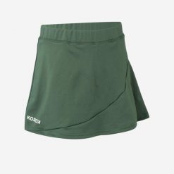 Spódniczka do hokeja na trawie dla dziewczynek Korok FH500. Zielone spódniczki dla dziewczynek KOROK, bez wzorów, z elastanu, mini. Za 79.99 zł.