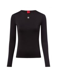 HUGO koszulka z długim rękawem - Dasiia Kobiety czarny, XS. Czarne t-shirty damskie Hugo, xs, bez wzorów, bez kołnierzyka. Za 279.95 zł.