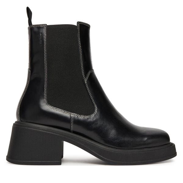 Sztyblety Vagabond Shoemakers. Czarne botki damskie Vagabond Shoemakers, bez obcasa, na słupku, bez zapięcia. Za 739.99 zł.