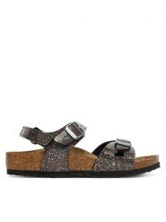 Birkenstock Sandały Rio As Kids 1031804 S Czarny. Czarne sandały dziewczęce Birkenstock, ze skóry, bez zapięcia. Za 319.99 zł.