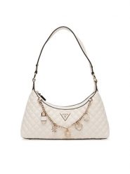 Guess Torebka Everlee HWEG86 79180 Écru. Torebki do ręki damskie Guess, z aplikacjami, ze skóry, bez dodatków. Za 339.99 zł.