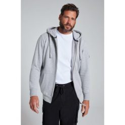 Męska Rozpinana bluza z kapturem dzianina dresowa do 8XL. Szare bluzy męskie JAY-PI, m, bez wzorów, z bawełny, z kapturem. Za 343.99 zł.