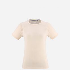 Koszulka damska Millet Fusion vanilla. Czerwone koszulki sportowe damskie Millet, l, bez wzorów, z materiału, bez kołnierzyka, bez ramiączek, na fitness i siłownię. Za 194.85 zł.