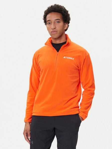 Adidas Polar Multi Essentials JM3124 Pomarańczowy Regular Fit. Brązowe bluzy męskie Adidas, l, bez wzorów, z polaru, bez kaptura. Za 139.99 zł.