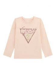 Guess Bluzka K5BI06 J1314 Różowy Regular Fit. Czerwone t-shirty i topy dla dziewczynek Guess, z aplikacjami, z bawełny, bez ramiączek. Za 119.99 zł.