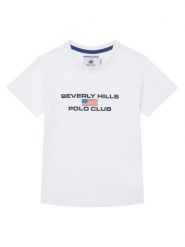 Beverly Hills Polo Club T-Shirt P-SS26B-TS0132 Biały Regular Fit. Białe t-shirty dla chłopców Beverly Hills Polo Club, bez wzorów, z bawełny, bez ramiączek. Za 119.99 zł.
