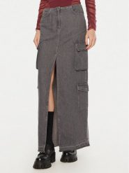 Patrizia Pepe Spódnica jeansowa 8G0415/D080-S684 Szary Regular Fit. Szare spódnice damskie Patrizia Pepe, s, bez wzorów, z bawełny. Za 559.99 zł.