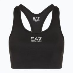 Biustonosz EA7 Emporio Armani Vigor 7. Czarne biustonosze EA7 Emporio Armani, z aplikacjami, z elastanu. Za 159.99 zł.