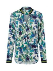 Franco Callegari Bluzka damska tunika Kobiety wiskoza niebieski|wielokolorowy|zielony wzorzysty, 44. Niebieskie tuniki damskie Franco Callegari, bez wzorów, z wiskozy, eleganckie, bez kołnierzyka, bez ramiączek. Za 229.95 zł.