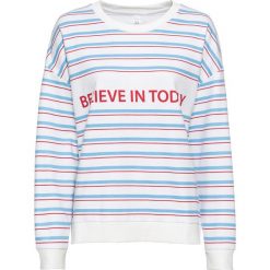 Bluza dresowa bonprix biało-czerwono-niebieski alpejski w paski. Bluzy damskie bonprix. Za 74.99 zł.