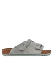 Birkenstock Klapki ZÜRICH 1029184 Zielony. Zielone klapki męskie Birkenstock, ze skóry. Za 349.99 zł.