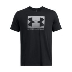 T-shirt Under Armour Boxed. Czarne t-shirty męskie Under Armour, m, bez wzorów, bez kołnierzyka. Za 109.00 zł.