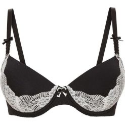 Biustonosz usztywniany bonprix czarno-ecru. Czarne biustonosze bonprix. Za 32.99 zł.