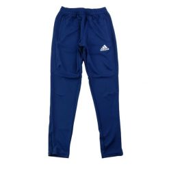 Second life - Spodnie dresowe męskie Tiro 17 Training Pant - Jak nowy. Niebieskie spodnie sportowe męskie Adidas, m, bez wzorów, z dresówki, do biegania. Za 85.16 zł.