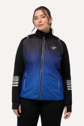 Damskie Kurtka funkcyjna 2 w 1 odpinane rękawy kamizelka odblaski. Niebieskie kurtki damskie Ulla Popken, plus size, bez wzorów, z elastanu, bez kaptura. Za 311.99 zł.