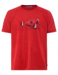 Koszulka Vaude Gleann T-Shirt II. Czerwone t-shirty męskie Vaude, uniwersalny, bez wzorów, z elastanu, bez kołnierzyka. Za 159.49 zł.