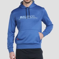 Bluza do padla z kapturem męska Bullpadel Grelo. Niebieskie bluzy męskie bullpadel, m, bez wzorów, z dzianiny, sportowe, z kapturem. Za 239.99 zł.