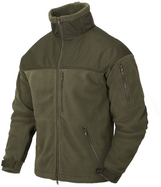 Helikon-Tex Bluza CLASSIC ARMY - Fleece - Olive Green. Zielone bluzy męskie HELIKON-TEX, m, bez wzorów, bez kaptura. Za 157.49 zł.