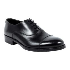 Skórzane półbuty w kolorze czarnym. Półbuty na co dzień męskie marki Versace 19.69. W wyprzedaży za 399.95 zł.